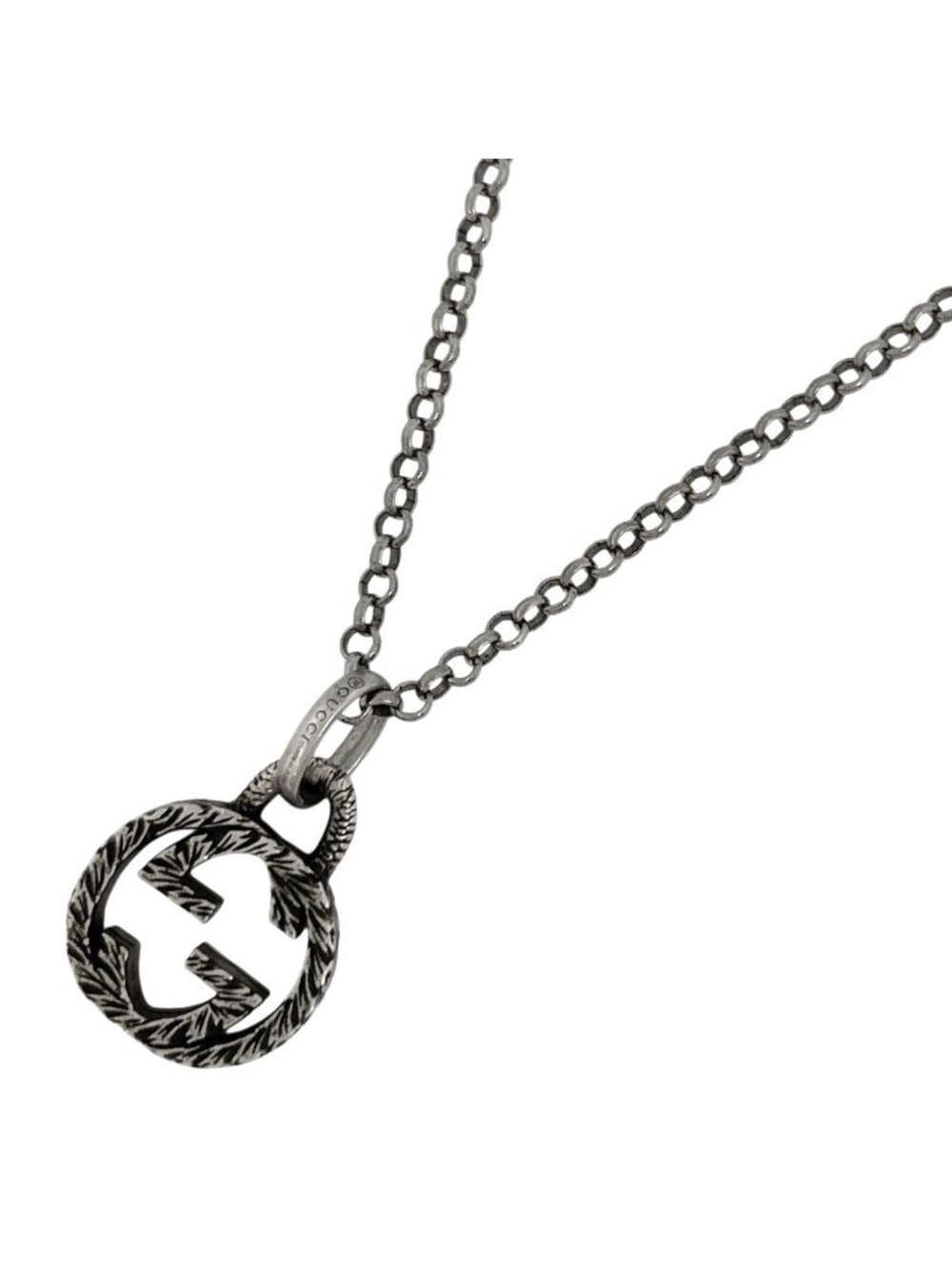 Gucci Interlocking Necklace 925 Sterling Silver - Picture 1 of 5